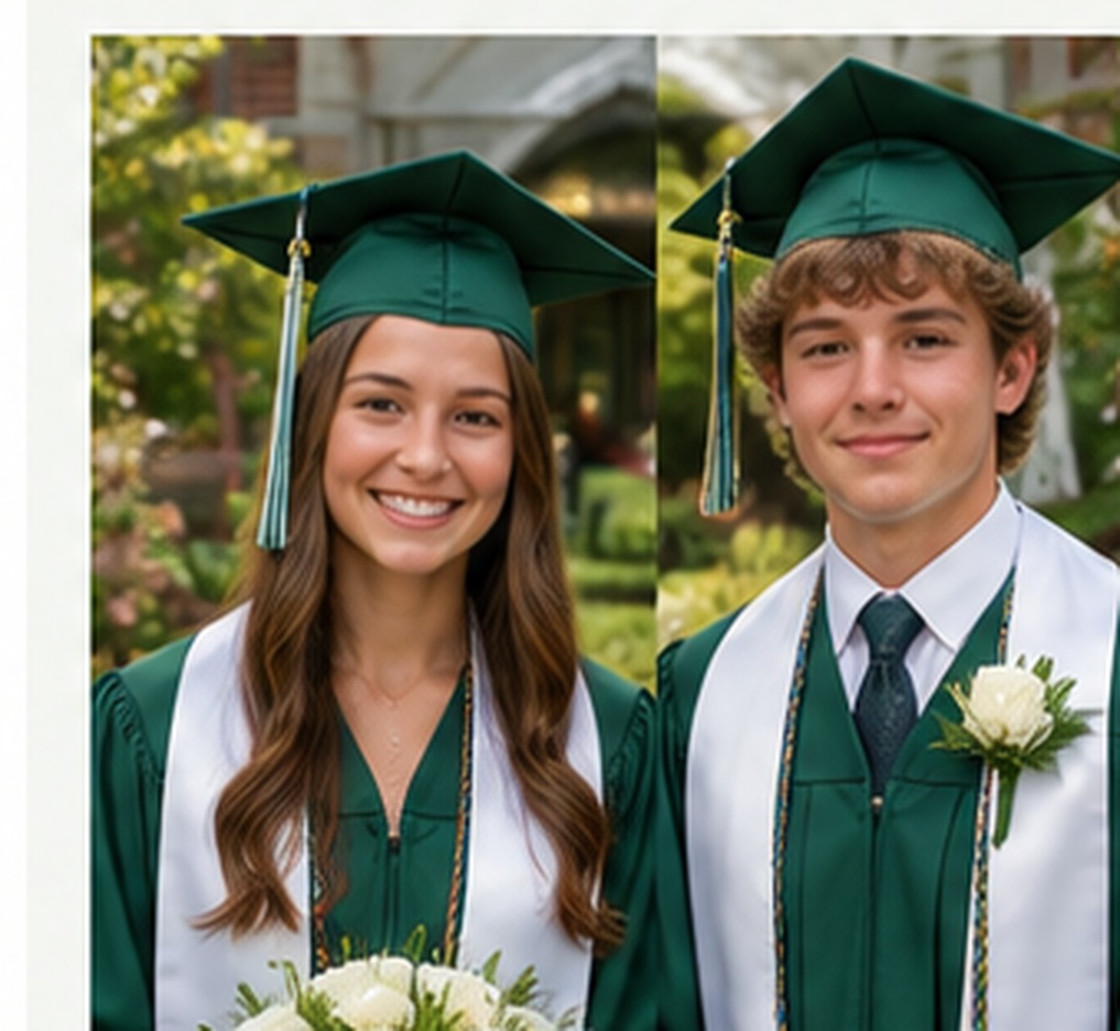 Class of 2025 valedictorian Daniel Williams and salutatorian Emily Carter